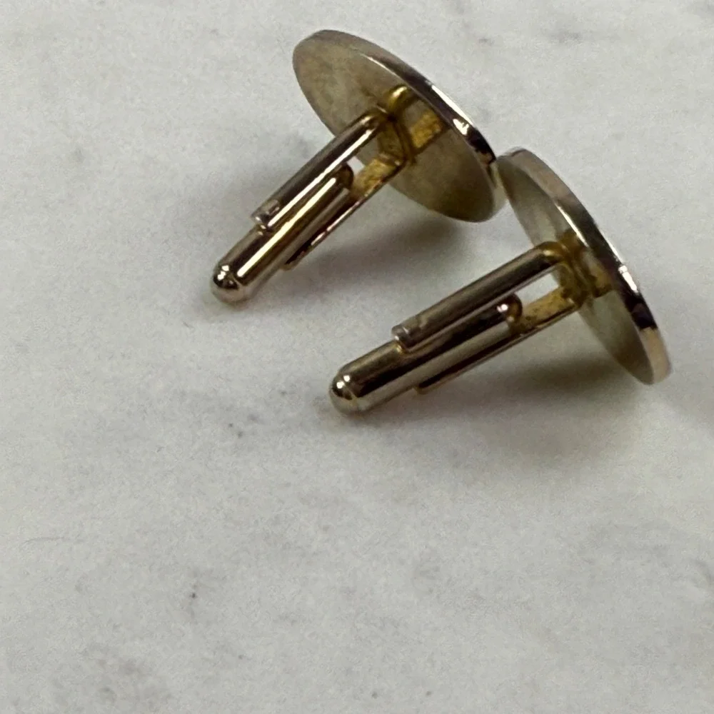 Unbranded Cufflinks Mens OS Gold Tone Tandem Bicycle Couple Novelty Vintage